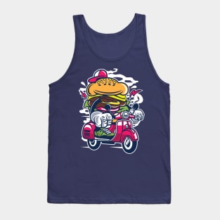 Funny Fast Food Riding Dirty Hamburger Eat Clean T-Shirt Tank Top